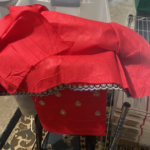 Handmade Saree pink with gold accent - Picture 3 of 4